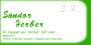 sandor herber business card